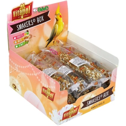 A&E Cage Company Smakers Cockatiel Nut Treat Sticks - 12 count