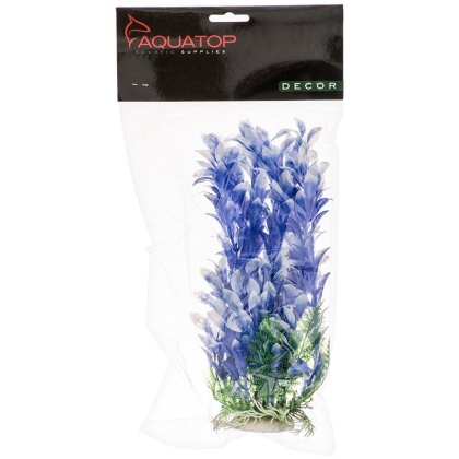 Aquatop Bacopa Aquarium Plant - Blue & White - 9\