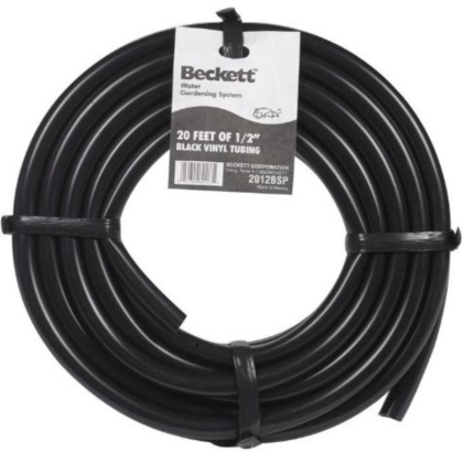 Beckett Black Vinyl Pond Tubing 20 Foot Roll - 1/2\