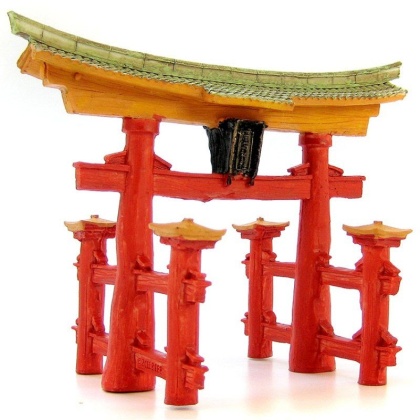 Blue Ribbon Japanese Torii Gate Ornament - 7\