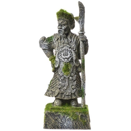 Exotic Environments Thai Warrior Statue with Moss Aquarium Ornament - 3.5