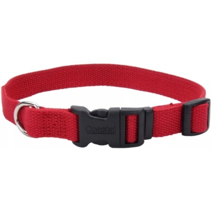 Coastal Pet New Earth Soy Adjustable Dog Collar Cranberry - 8-12\