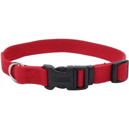 Coastal Pet New Earth Soy Adjustable Dog Collar Cranberry - 18-26\