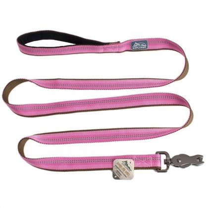 K9 Explorer Reflective Leash with Scissor Snap - Rosebud - 6' Long x 1