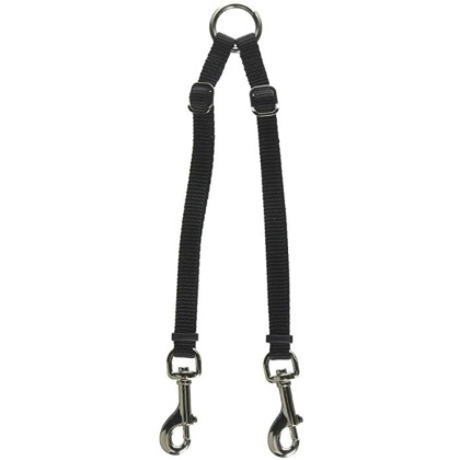 Coastal Pet Two Dog Adjustable Nylon Coupler Black - 24