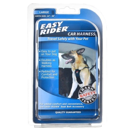 Coastal Pet Easy Rider Car Harness - Black - Large (Girth Size 24