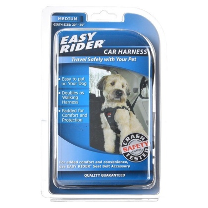 Coastal Pet Easy Rider Car Harness - Black - Medium (Girth Size 20\