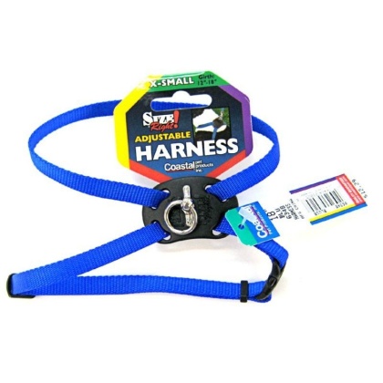 Coastal Pet Size Right Adjustable Nylon Harness - Blue - X-Small (Girth Size 10