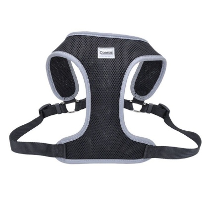 Coastal Pet Comfort Soft Reflective Wrap Adjustable Dog Harness - Black - Large - 28-36