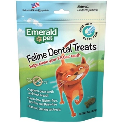 Emerald Pet Feline Dental Treats Ocean Fish Flavor - 3 oz