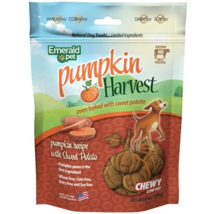 Emerald Pet Pumpkin Harvest Oven Baked Dog Treats with Sweet Potato - 6 oz