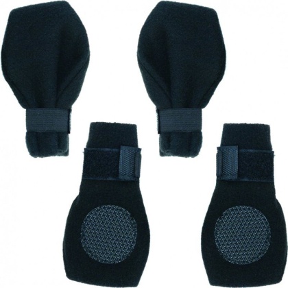 Fahion Pet Arctic Fleece Dog Boots - Black - Large (3.75