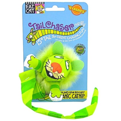 Fat Cat Kitty Hoots Tail Chaser - Assorted - Tail Chaser Catnip Toy