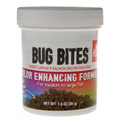 Fluval Bug Bites Color Enhancing Formula for Medium-Large Fish - 1.6 oz