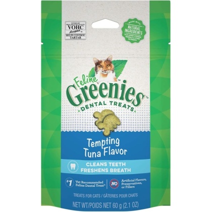 Greenies Feline Dental Treats Tempting Tuna Flavor - 2.1 oz