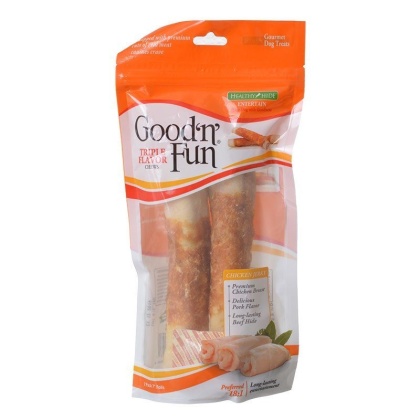 Healthy Hide Good 'n' Fun Triple-Flavor Rolls - Beef, Pork & Chicken - 7