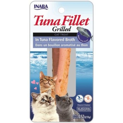 Inaba Tuna Fillet Grilled Cat Treat in Tuna Flavored Broth - 0.52 oz