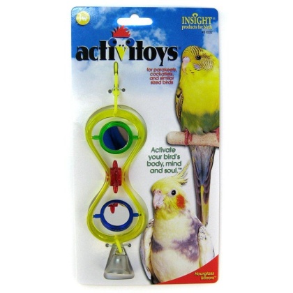 JW Insight Hour Glass Mirrors Bird Toy - Hour Glass Mirrors Bird Toy