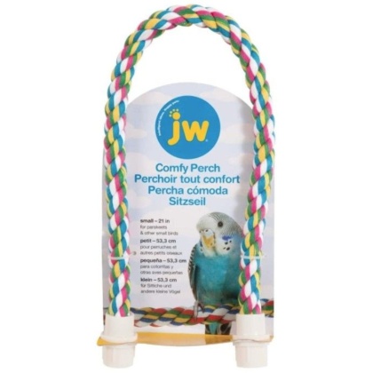 JW Pet Flexible Multi-Color Comfy Rope Perch 21in. - Small 1 count