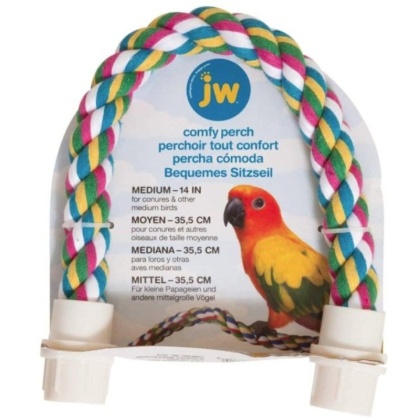 JW Pet Flexible Multi-Color Comfy Rope Perch 14in. - Medium 1 count