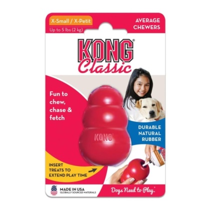 KONG Classic Dog Toy - Red - X-Small - Dogs up to 5 lbs (2.25