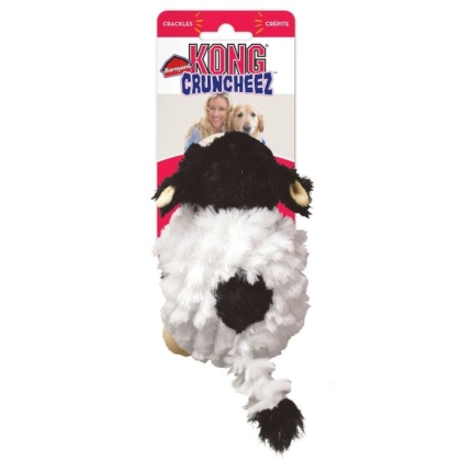 KONG Barnyard Cruncheez Plush Cow Dog Toy - Large (8.3