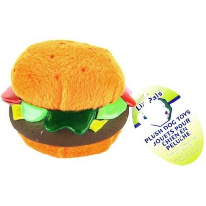 Li'l Pals Plush Hamburger Dog Toy - Hamburger Dog Toy