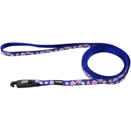 Li'L Pals Reflective Leash - Flowers with Dots - 6'L x 3/8