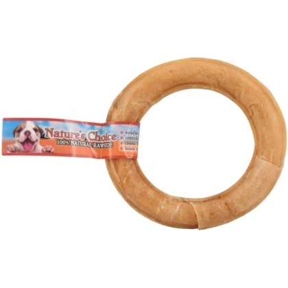 Loving Pets Nature's Choice Pressed Rawhide Donut - Large - (6