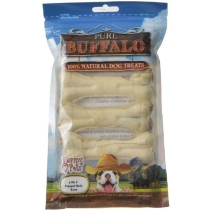 Loving Pets Pure Buffalo Dog Treats - Pressed Bully Bone - 4