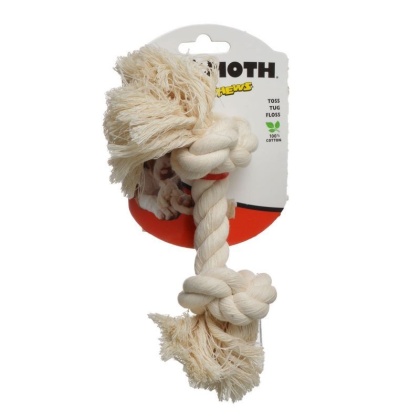 Flossy Chews Rope Bone - White - Small (9\