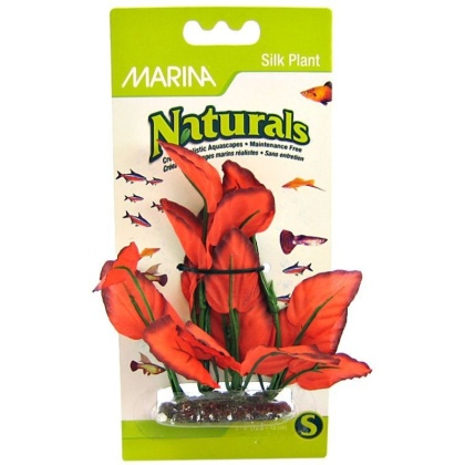 Marina Silk Foreground Aquarium Plant - Red - Medium (6\