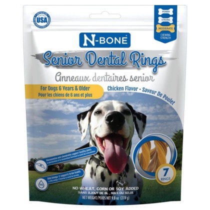 N-Bone Senior Dental Rings Chicken Flavor - 7 count