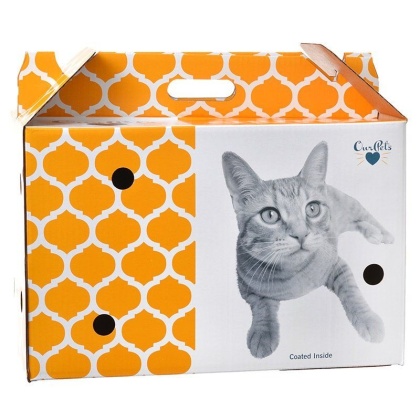 OurPets Cosmic Catnip Pet Shuttle Cardboard Carrier - Small - 15.5in.L x 10in.W x 10.75in.H