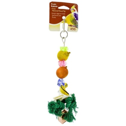 Penn Plax Bird Life Fruit-Kabob Wood Cockatiel Toy - 11in. Long