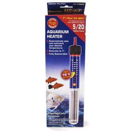 Penn Plax Cascade Submersible Heat Aquarium Heater - 25 Watts - 7