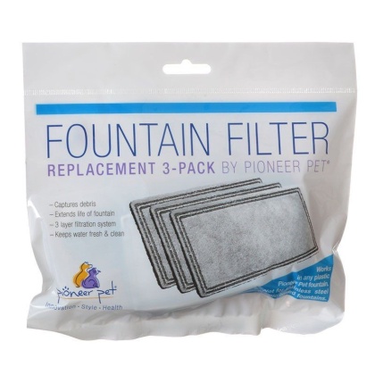 Pioneer Replacement Filters for Plastic Raindrop and Fung Shui Fountains - 3 Pack