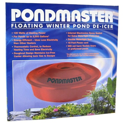 Pondmaster Floating Winter Pond De-Icer - 120 Watts - Up to 2,000 Gallons with 18' Cord