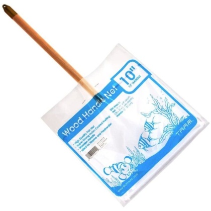 Rio Professional Wood Handle Aquarium Net White Mesh - 10\