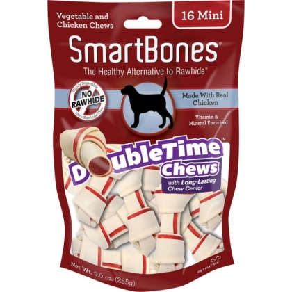 SmartBones DoubleTime Bone Chews for Dogs - Chicken - Mini - 16 Pack - (2.5\