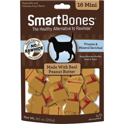 SmartBones Peanut Butter Dog Chews - Mini - 2