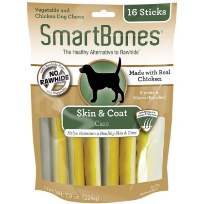 SmartBones Skin & Coat Care Treat Sticks for Dogs - Chicken - 16 Pack - (3.75