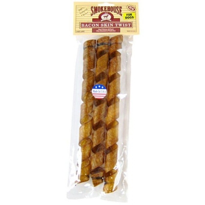 Smokehouse Treats Bacon Skin Twists - Large - 11