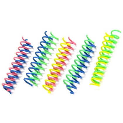 Spot Thin & Colorful Springs Cat Toy - 10 Pack