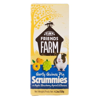 Tiny Friends Farm Gerty Guinea Pig Scrummies with Apple, Strawberry, Apricot & Banana - 4.2 oz