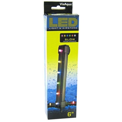 Via Aqua LED Light & Airstone Slow Color Changing - 1.8 Watts - 6\