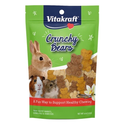 Vitakraft Crunchy Bears Small Animal Treat - 4 oz