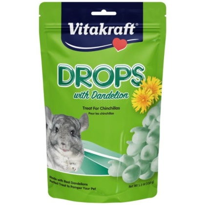 Vitakraft Drops with Dandelion for Chinchillas - 5.3 oz