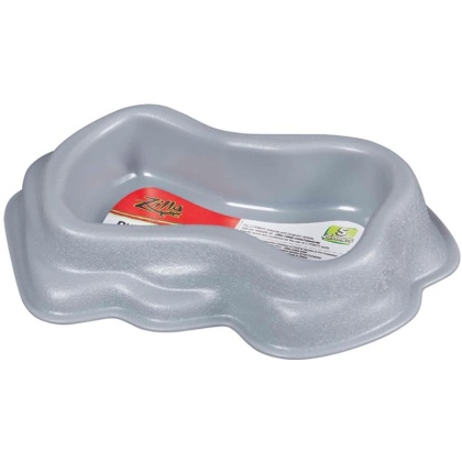 Zilla Decor Durable Dish for Reptiles Grey - Small (6\