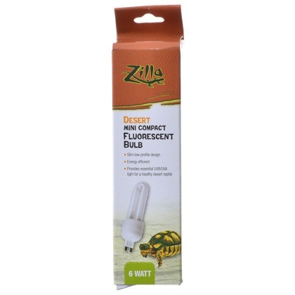 Zilla Desert Mini Compact Fluorescent UVA/UVB Bulb - 1 Bulb - (6 Watt)